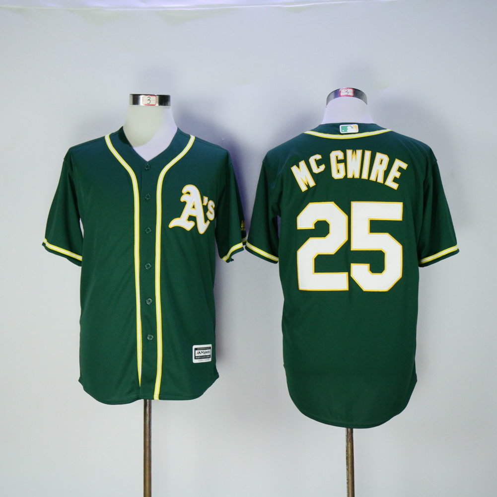 Men Oakland Athletics 25 Mcgwire Green MLB Jerseys